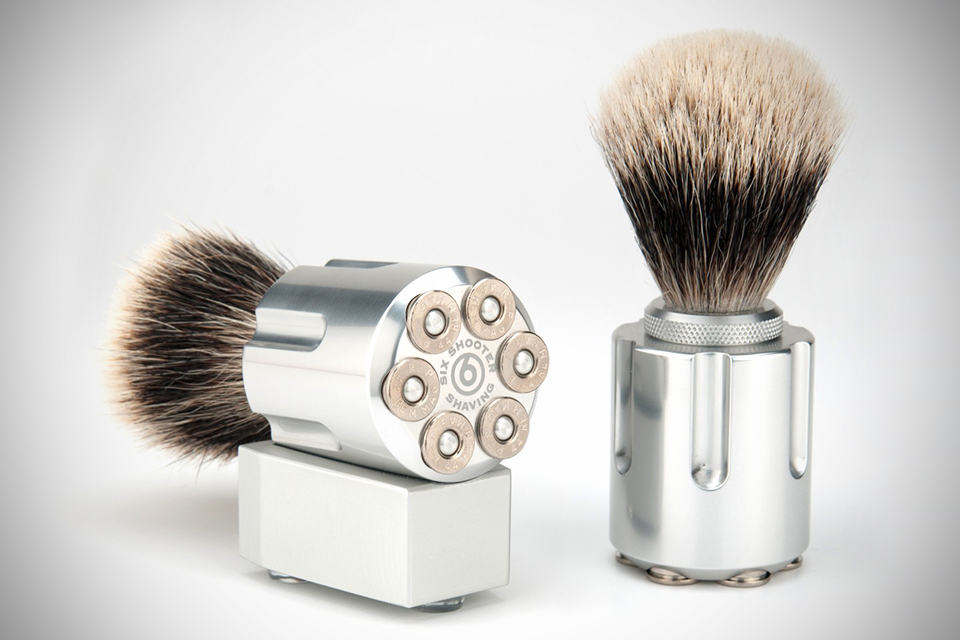 Six Shooter Revolver Shave Brushes - Outlaw