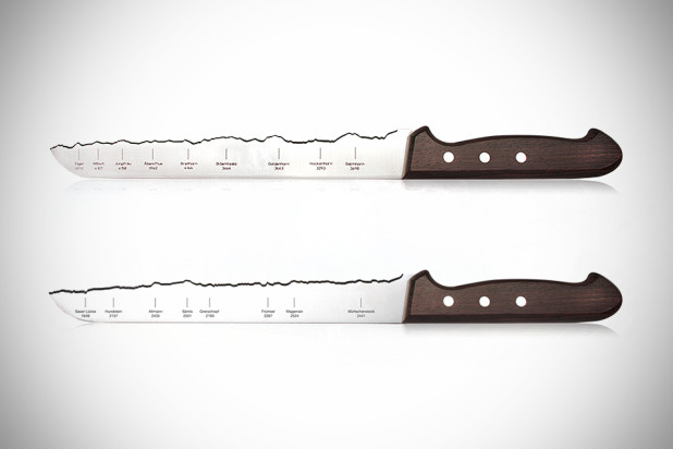 Swiss Alps Panorama Bread Knives