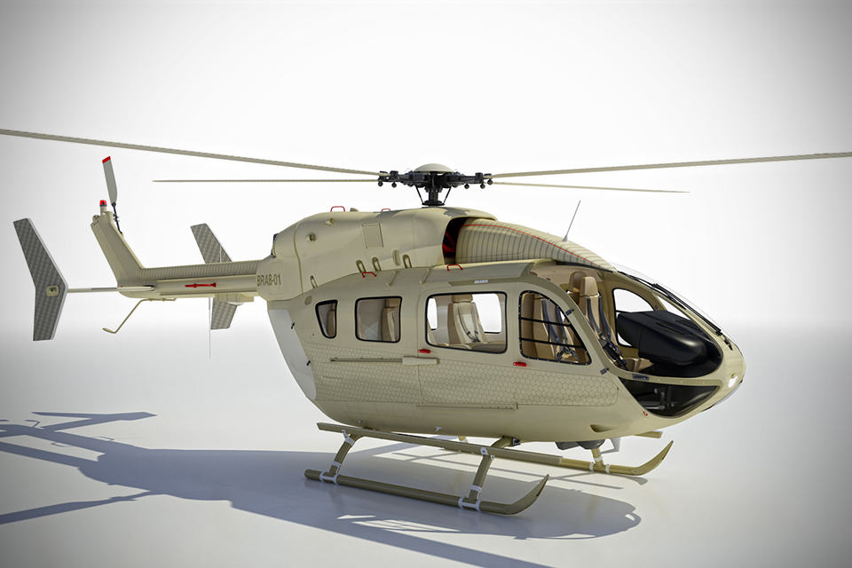Eurocopter EC145 BRABUS Limited Edition Livery Beige quarter Right