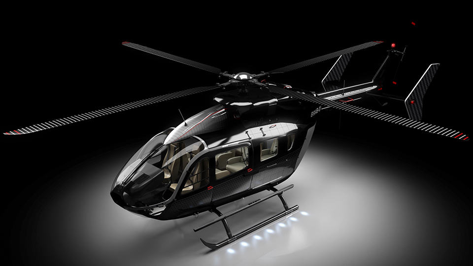 Eurocopter EC145 BRABUS Limited Edition Livery Black angle Top