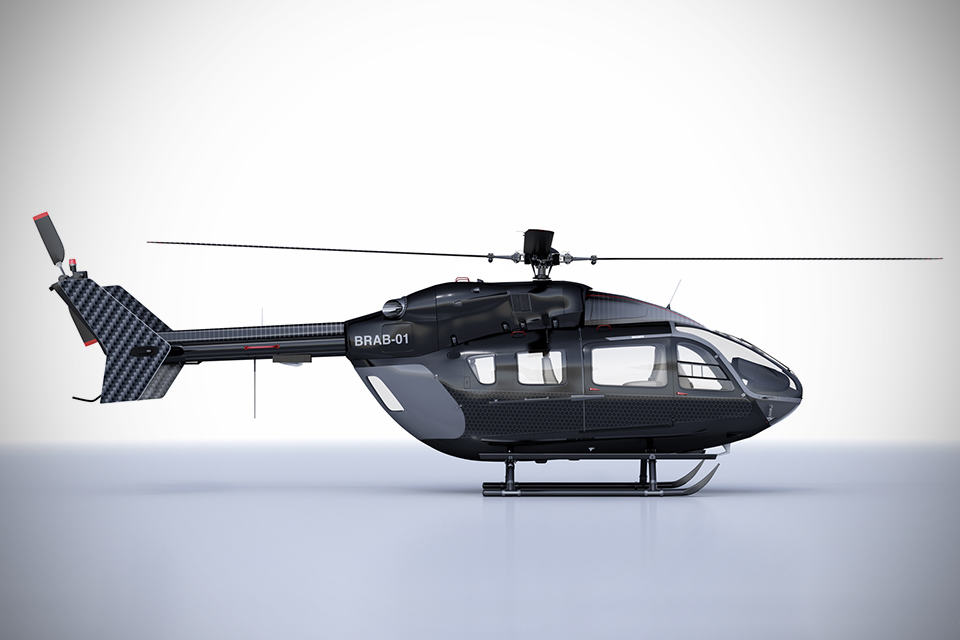 Eurocopter EC145 BRABUS Limited Edition Livery Black profile Right