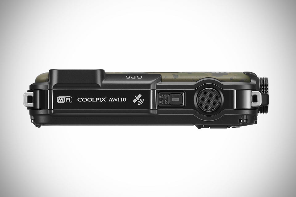 Nikon COOLPIX AW110 Ruggedized Digital Camera - Camouflage - top