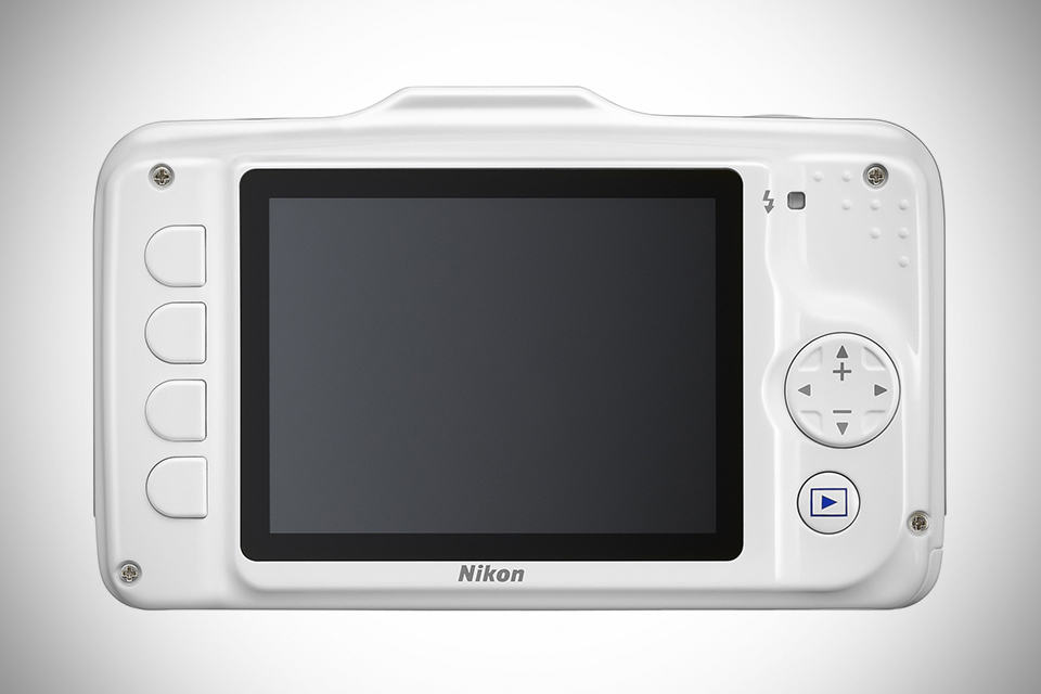 Nikon COOLPIX S31 Waterproof Digital Camera - White - back