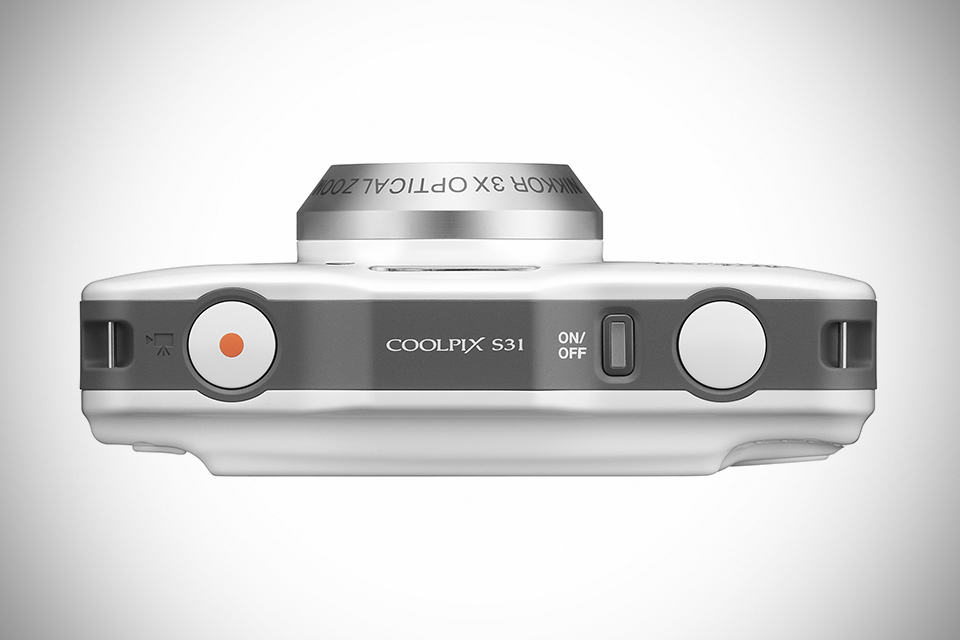 Nikon COOLPIX S31 Waterproof Digital Camera - White - top