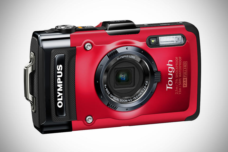 Olympus STYLUS Tough TG-2 iHS Digital Camera - Red - Angle Front