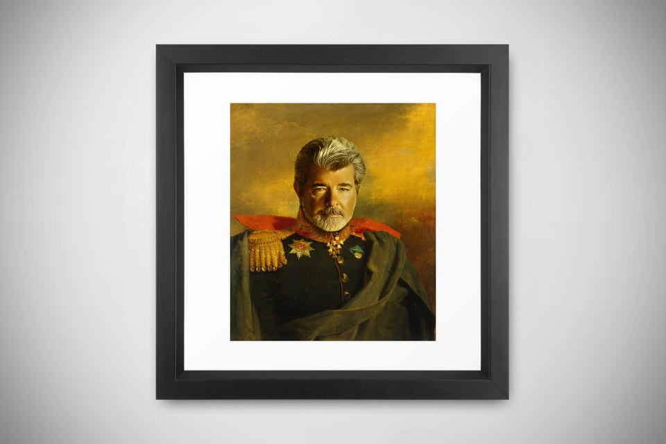 Replaceface Prints - George Lucas - Framed