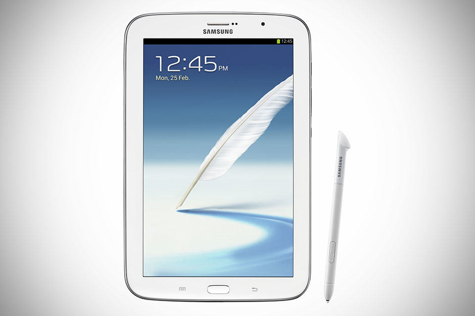 Samsung GALAXY Note 8.0 Tablet - White Front with S-Pen