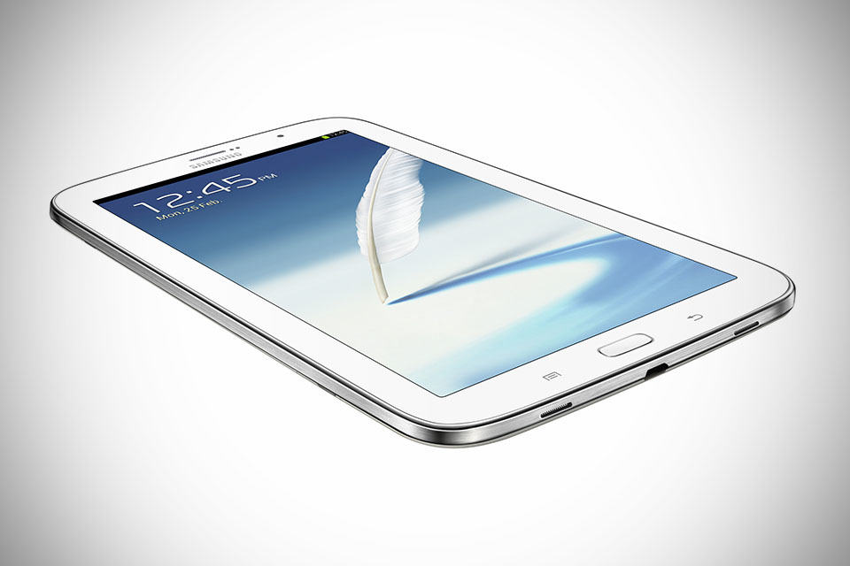 Samsung GALAXY Note 8.0 Tablet - White quarter Flat