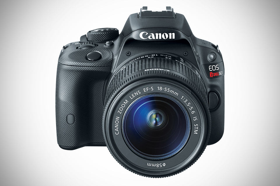 Canon EOS Rebel SL1 Digital SLR Camera - Front-angled with Lens