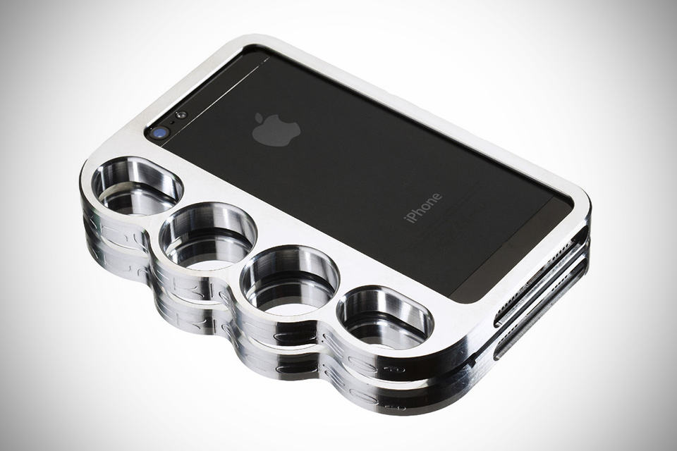 Knucklecase: The Original Patented Knucklecase for iPhone 5 - Classic Silver