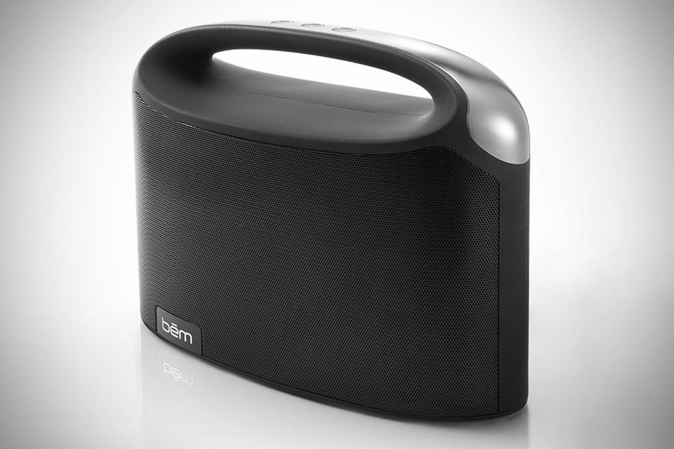 bēm Boom Box Portable Bluetooth Speaker - black quarter front