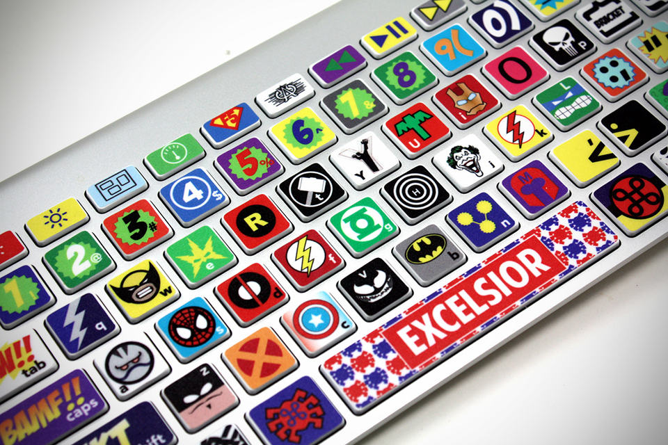 Comic Keyboard Stickers for MacBook