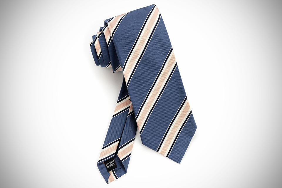 Dunhill Provenance Seven Fold Neckties - Indigo with Stripes