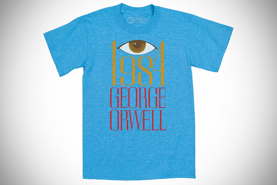 George Orwell 1984 T-Shirts by Out of Print - Turquoise