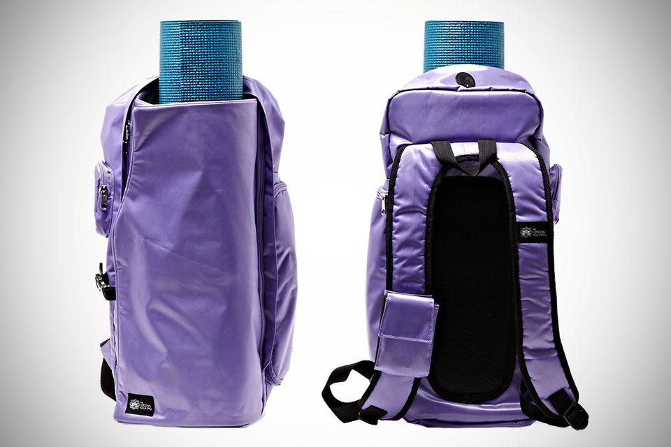 Yoga Sak - Yoga Backpack - Purple Heart Front and Back