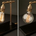 Vintage Industrial Brass Table Lamps