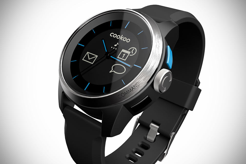 COOKOO Analog Smartwatch - Silver on Black