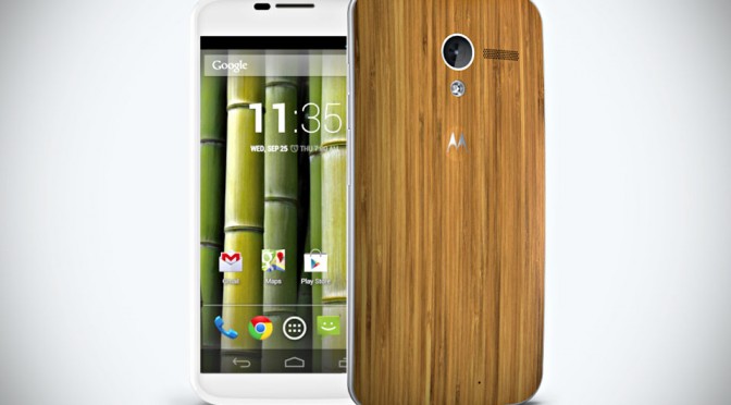 Motorola Moto X Smartphone in Bamboo