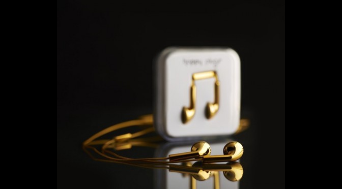 rose gold apple earphones
