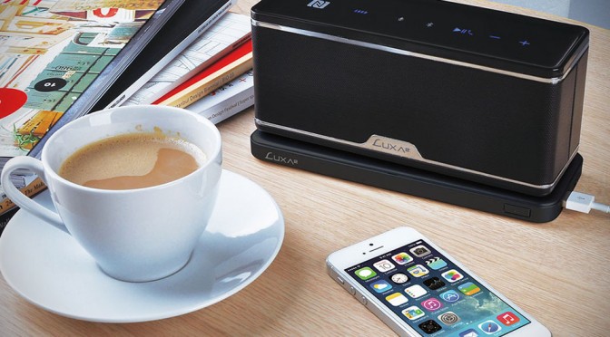 GroovyW Bluetooth Speaker with Wireless Charging Station