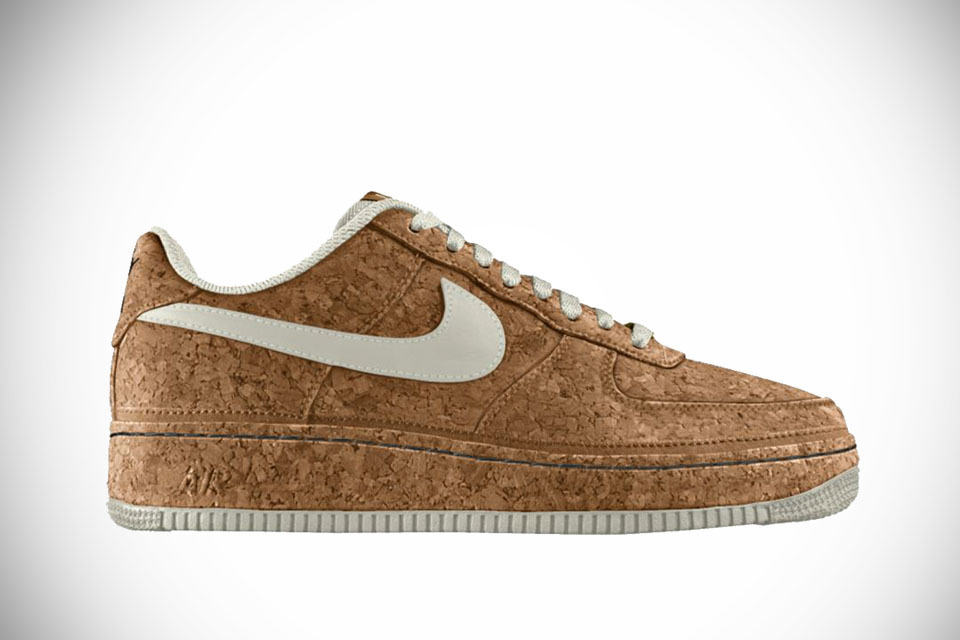 blue air force ones with cork bottom