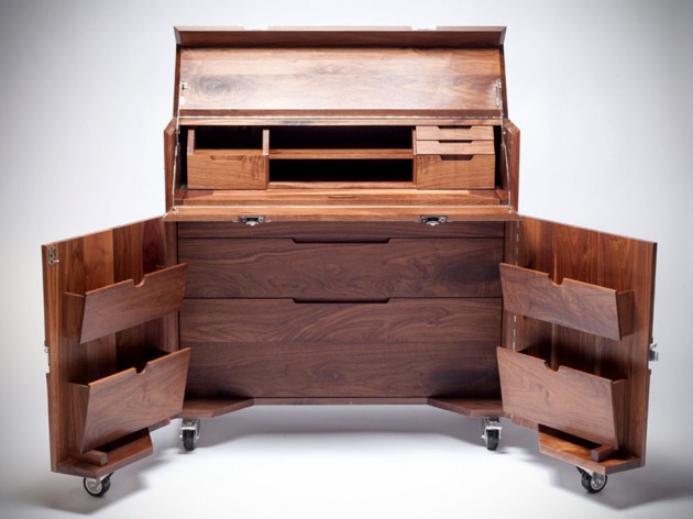 Furniture in Crates By Naihan Li - Writing Desk