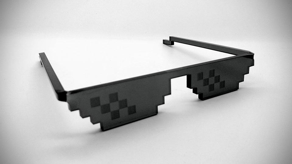 Deal With It Pixelated Sunglasses image 2