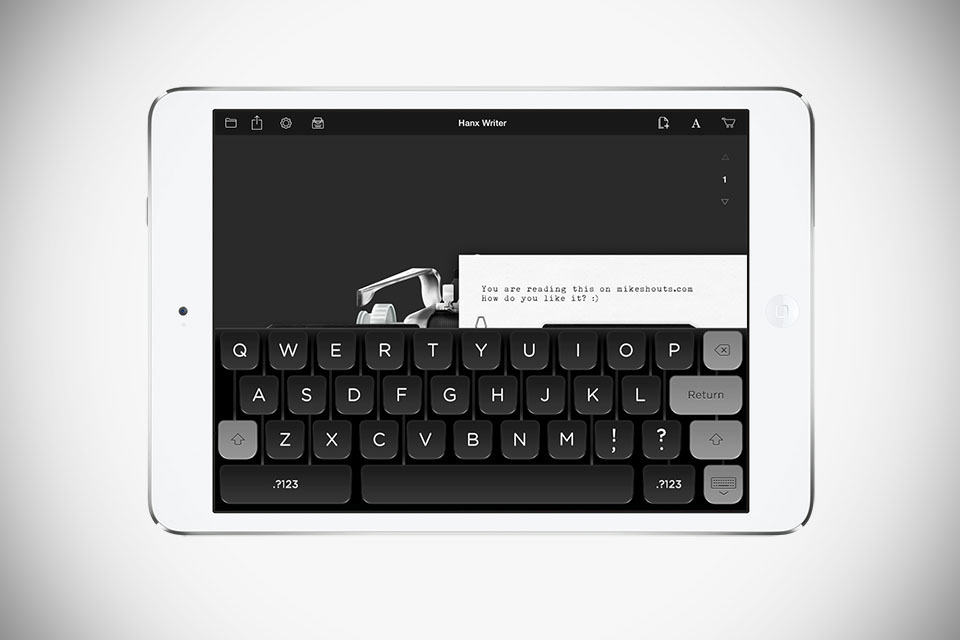 Hanx Writer iPad App