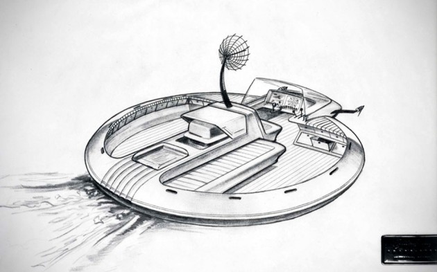 1957 Evinrude Flying Saucer Fishing Boat