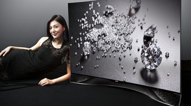 LG Curved OLED TV With Crystal Stand