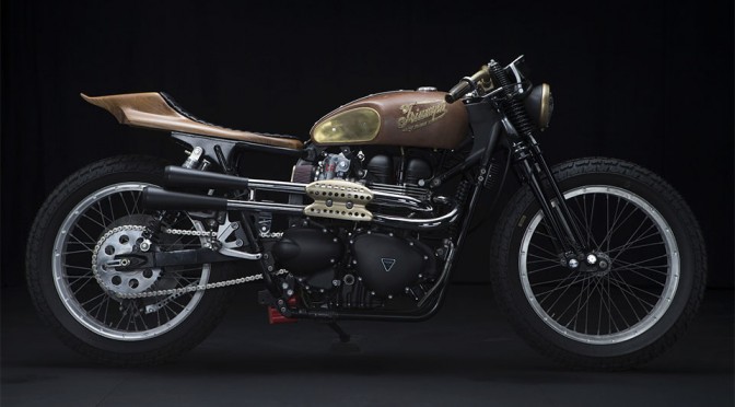 Sarah Lahalih's Steampunk Triumph Scrambler by Garage Company