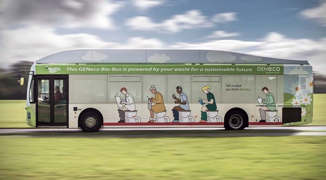 Human and Food Waste-powered Bio-Bus by GENeco