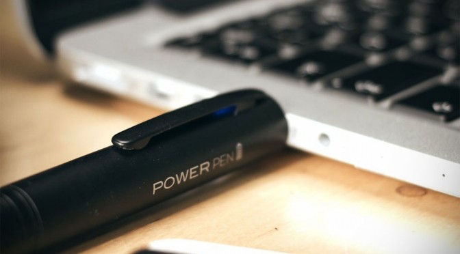 Power Pen Pen-Stylus Hybrid Portable Battery