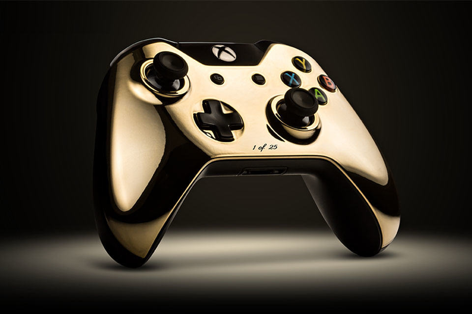 Colorware 24K Gold Plated Game Controllers - Xbox One