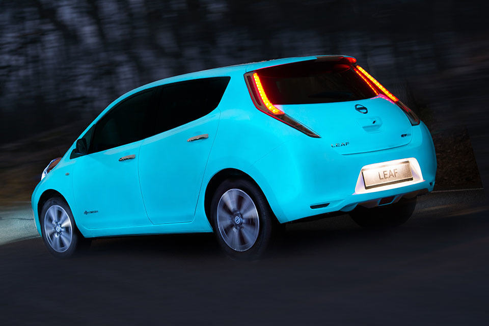 Nissan Glow-in-the-Dark Leaf Electric Car