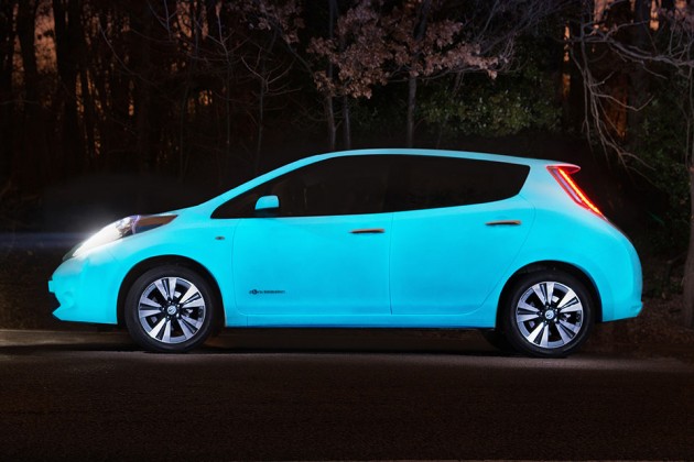 Nissan Glow-in-the-Dark Leaf Electric Car