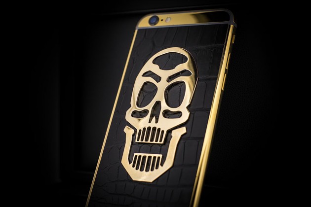 Luxury iPhone 6 by Golden Dreams - Skull Edition Black