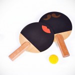 These Cute Moustache and Lips Ping Pong Paddles Comes with Silence and Uncrushable Balls