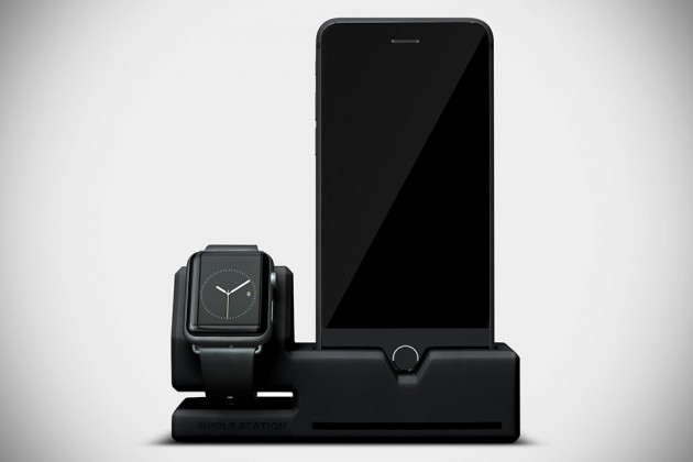 Simple Station Apple Watch and iPhone Dock by Designed by Many - Black