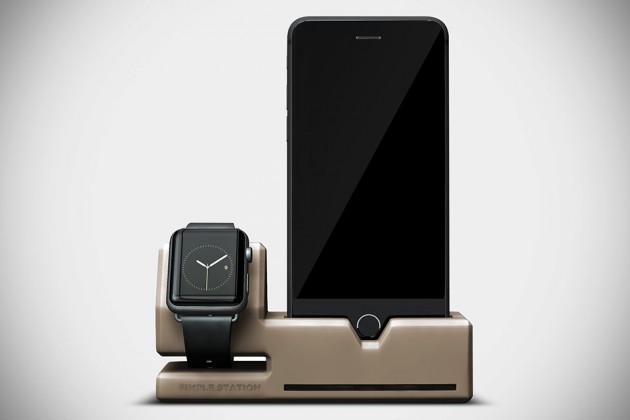 Simple Station Apple Watch and iPhone Dock by Designed by Many - Champagne