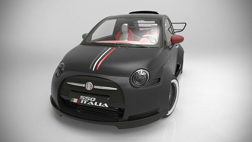 Fiat 550 Italia Concept powered by Ferrari V8 Engine