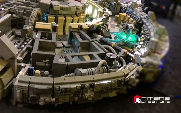 Custom Minifig-scale LEGO Millennium Falcon by Titans Creations