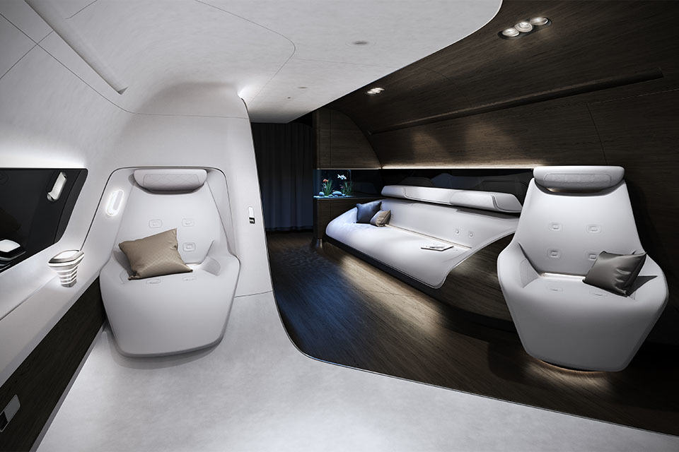 Lufthansa Technik VIP Aircraft Cabin by Mercedes-Benz Style