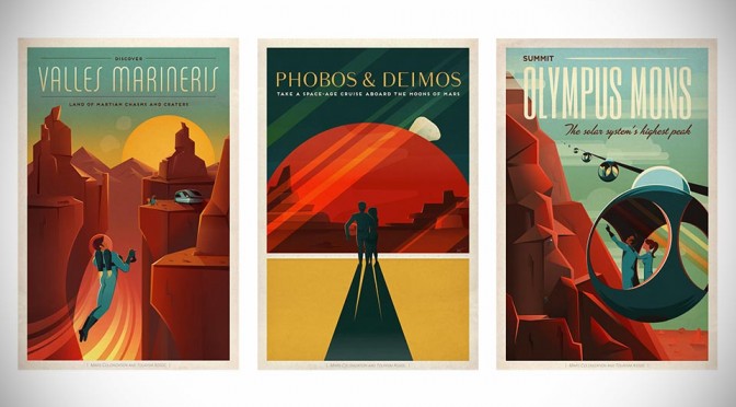 Retro Mars Tourism Posters by SpaceX
