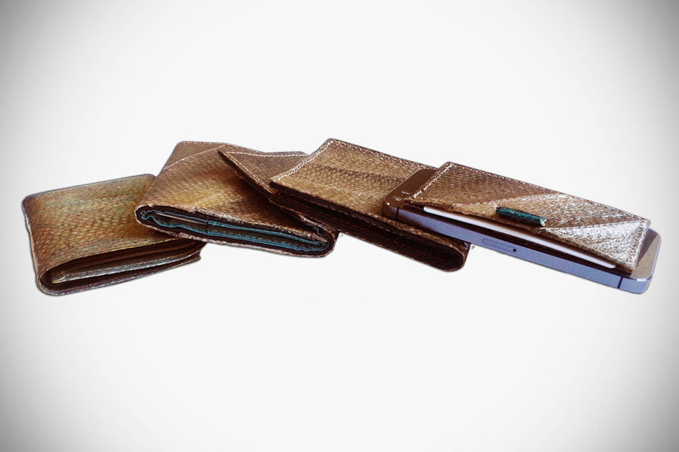 Salmon Leather Wallets by Tidal Vision