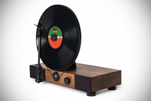 Floating Record Vertical Turntable by Gramovox