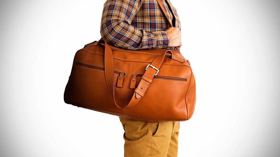 Classic Leather Duffel Bag by Chivote