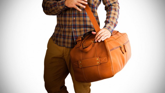 Classic Leather Duffel Bag by Chivote