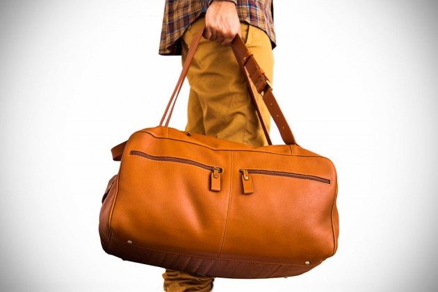 Classic Leather Duffel Bag by Chivote