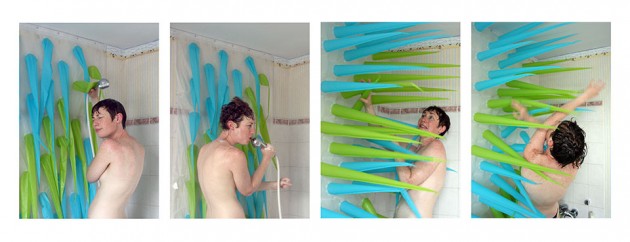 Spiky Shower Curtain by Elisabeth Buecher